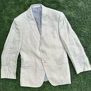 Summer Linen Calvin Klein Cream Blazer